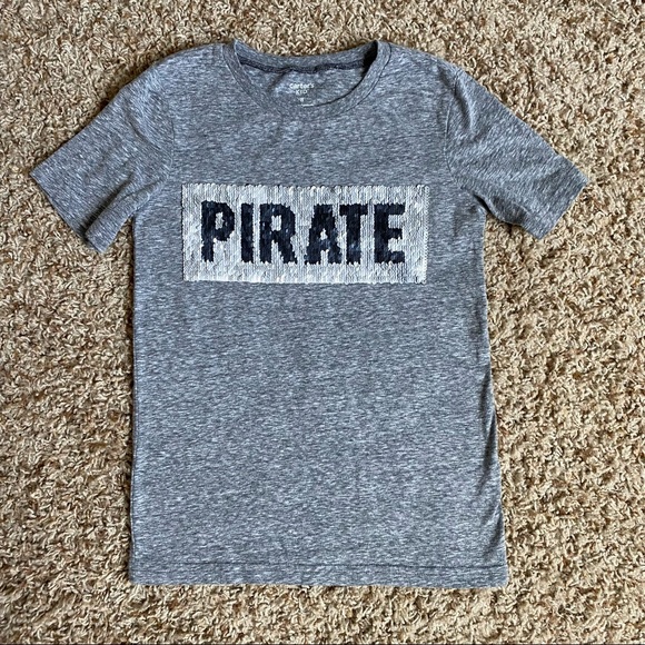 Surfer Pirate Reversible Sequin Tee Carter's - Picture 2 of 8